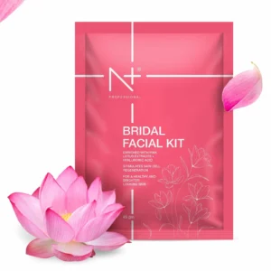 N+ Professional Bridal Facial Kit, Enriched With Pink Lotus Extracts & Hyaluronic Acid, 45 g (Pouch)